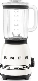 Блендер Smeg Porsche BLF03PCWEU, 800W, 1.5 л, 18000 об/мин, 4 програми, 4 скорости + Пулс, Неръждаема стомана, Бял