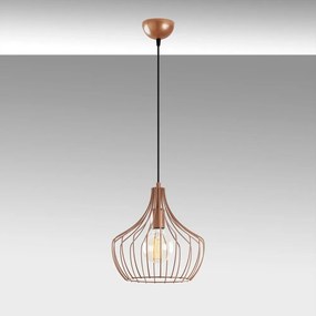 Висящо осветително тяло с метален абажур в меден цвят ø 27 cm Mezopotamya – Opviq lights