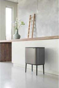 Кош за боклук Brabantia Bo Touch 651105, 36 л, Плавно и безшумно отваряне, Голям отвор, Сив