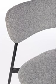 Сив тапициран трапезен стол Inka – Yes Everyday