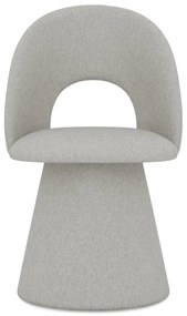 Светлосив тапициран трапезен стол Kalo – Makamii