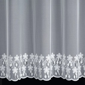 Ефирна завеса с бродиран флорален мотив и халки Šírka: 300 cm | Dĺžka: 150 cm