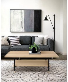 Масичка за кафе с плот от дъб в естествен цвят 60x120 cm Jugend - Woodman