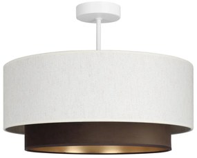 Плафонен полилей NATIA 1xE27/60W/230V бял/кафяв