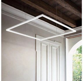 Ideal Lux - LED полилей на кабел ORACLE SLIM LED/53W/230V 3000K 90x90 cm бял