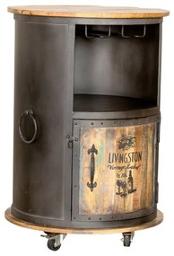 Черен метален шкаф за вино за 9 броя бутилки, 60x85 cm Luni – Interia Home &amp; Living