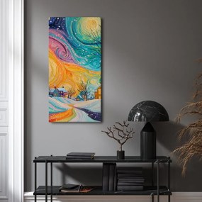 Картина на платно – Коледно утро над селото