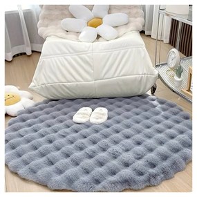 Светлосив кръгъл килим подходящ за пране ø 100 cm Bubble Grey – Mila Home