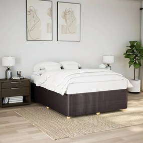 3284952 vidaXL Рамка за легло без матрак, тъмнокафява, 160x200 см, плат
