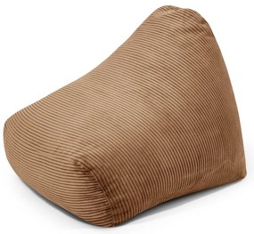 Кафяв детски пуф от рипсено кадифе Snug 80 – SLOWDOWN