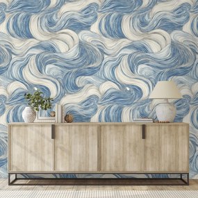 Фототапет – Сини вълни в движение