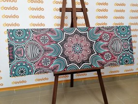 Картина на платно – Индийска Мандала с цветен модел