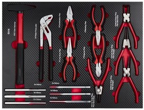 Работническа количка за инструменти 299бр - 7 чекмеджета + шкаф KD1068