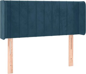 3119040 vidaXL Горна табла за легло, тъмносиня, 83x16x78/88 см, кадифе