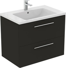 Антрацитен стенен шкаф за мивка 80x63 cm i.Life B – Ideal Standard