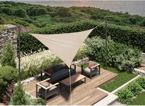 Слънцезащитно платно Hesperide Curacao Solar, Триъгълно, Пшеница - 3x3x3 m