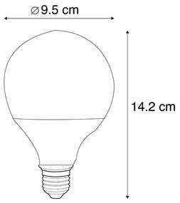 Комплект от 3 интелигентни E27 RGBW LED крушки G95 11W 1050lm 2200-4000K