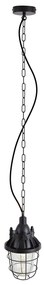 Индустриална висяща лампа черна със стъкло - Cabin