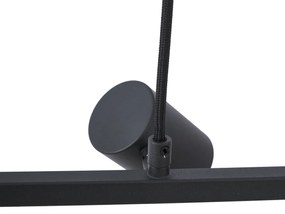 Модерен висящ лампион черен с 6 светлини - Jeana Straight