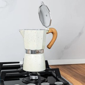 Кубинска кафеварка Bohmann BH 9306, 300 мл, 6 чаши, Предпазен клапан, Алуминий, Бежов