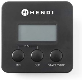 Черен цифров хронометър за готвене с магнит - Hendi
