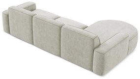 Кремав шенилов ъглов диван (ляв ъгъл) Omao – Makamii