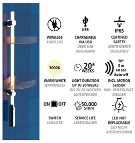 Прозрачен самоносещ рафт за баня - Wenko