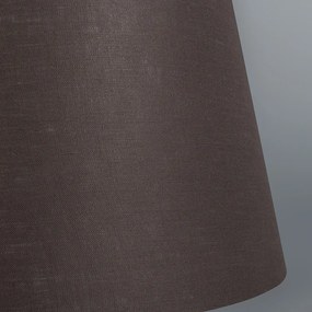 Ленен абажур кафяв кръгъл ъглов 35/30/18