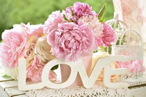 Фототапет – Романтичен надпис Love