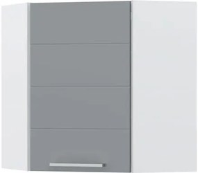 Висящ ъглов шкаф Hudson V7-UG-1K-White - Gray