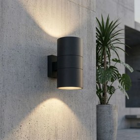 Модерна външна стенна лампа черна 2-лампи AR111 IP44 - Duo