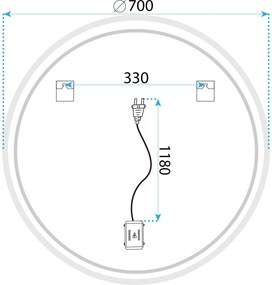 Огледало LED SOFT 70