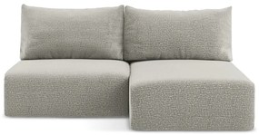 Светлосив разтегателен ъглов диван с място за съхранение (десен ъгъл) Kalena – Makamii