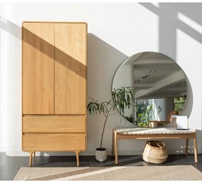 Пейка в бял/естествен цвят Klupa - Gazzda