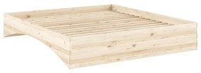 Двойно легло от масивен бор без табла в естествен цвят 180x200 cm Orbit – Karup Design