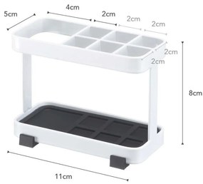 Бял държач за четки и паста за зъби Tower - YAMAZAKI