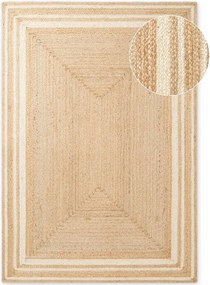 Кремав/в естествен цвят двустранен/ръчно изработен ютен килим 120x170 cm Jutta – Hanse Home