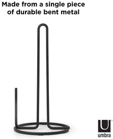 Черна стоманена стойка за кухненски кърпи ø 17 cm Squire – Umbra