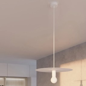 Бяло висящо осветително тяло ø 40 cm Livago – Nice Lamps