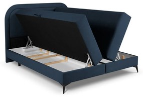Тъмносиньо боксспринг легло с място за съхранение 160x200 cm Eclipse - Cosmopolitan Design