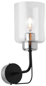 Jupiter 1885 - Настенна лампа CERES 1xE27/15W/230V матов хром/черен