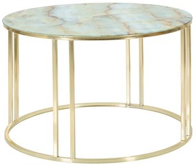 Масичка за кафе в бяло и златно, ø 75 cm Sepa - Mauro Ferretti