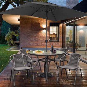 Кръгла стъклена градинска маса 105 cm