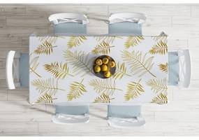 Покривка за маса със смес от памук Gold , 140 x 180 cm Leaf - Minimalist Cushion Covers