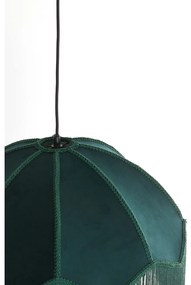 Висящо осветително тяло в петролен цвят с текстилен абажур ø 50 cm Malacia – Light &amp; Living