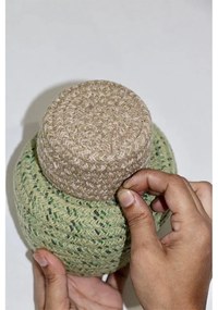 Зелена текстилна детска кошница за играчки ø 25x36 cm Big Tree – Lorena Canals