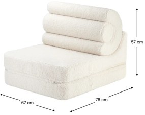 Кремав детски стол от букле Flipster – Wigiwama