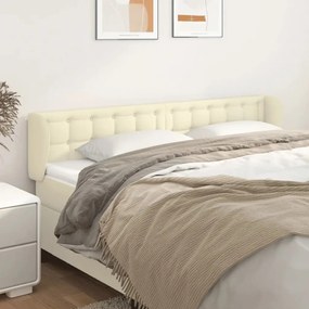 3117248 vidaXL Горна табла с уши, кремава, 183x23x78/88 см, изкуствена кожа
