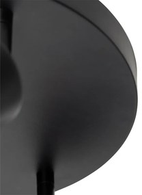 Модерна таванна лампа черна регулируема кръгла 3-светлина - Java