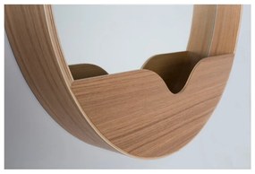 Стенно огледало с място за съхранение Кръгла стена, ⌀ 40 cm - Zuiver